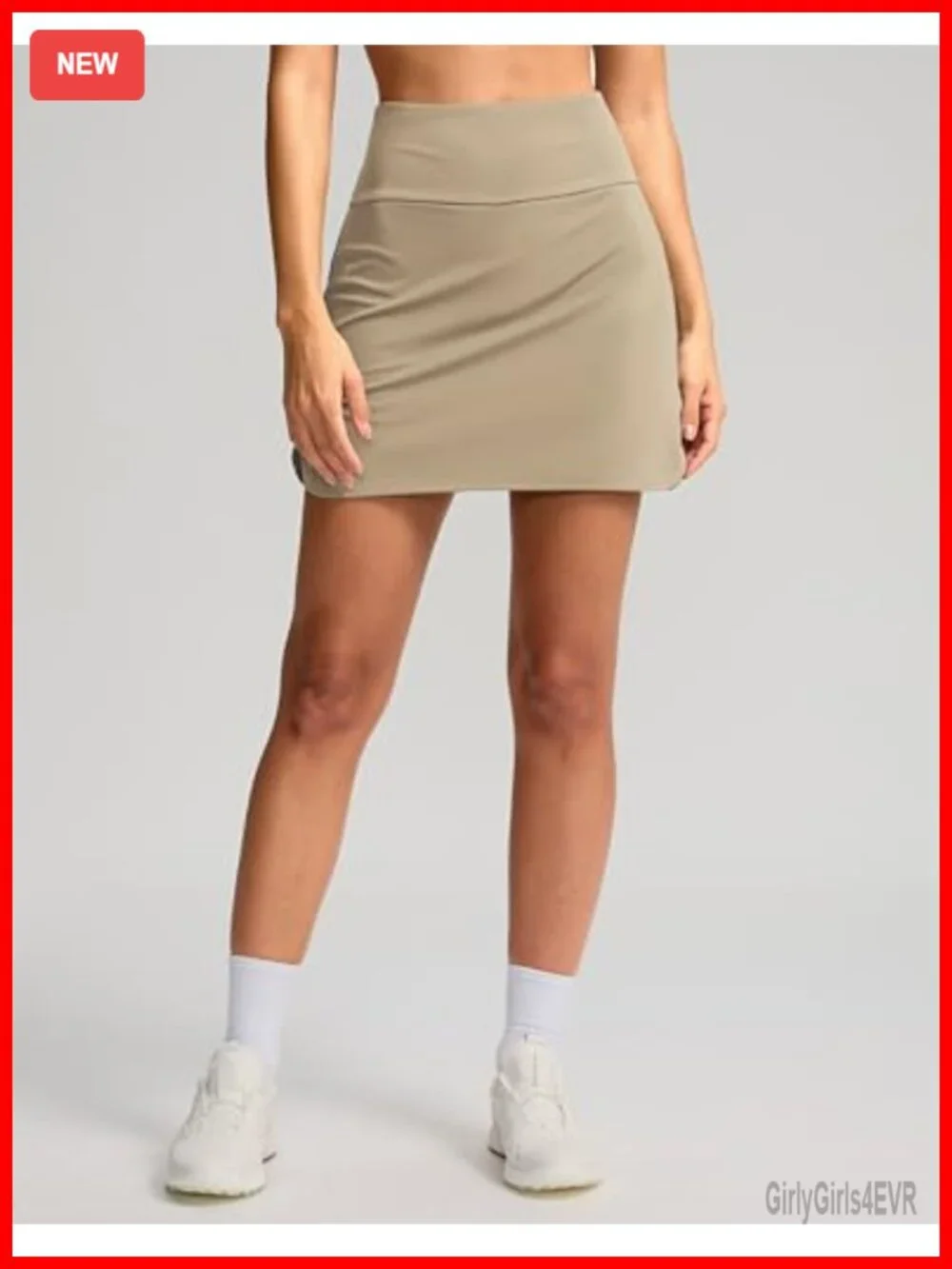 High Waisted Golf Skort with Shorts, UPF50+ Stretch, 3 Pockets, 15